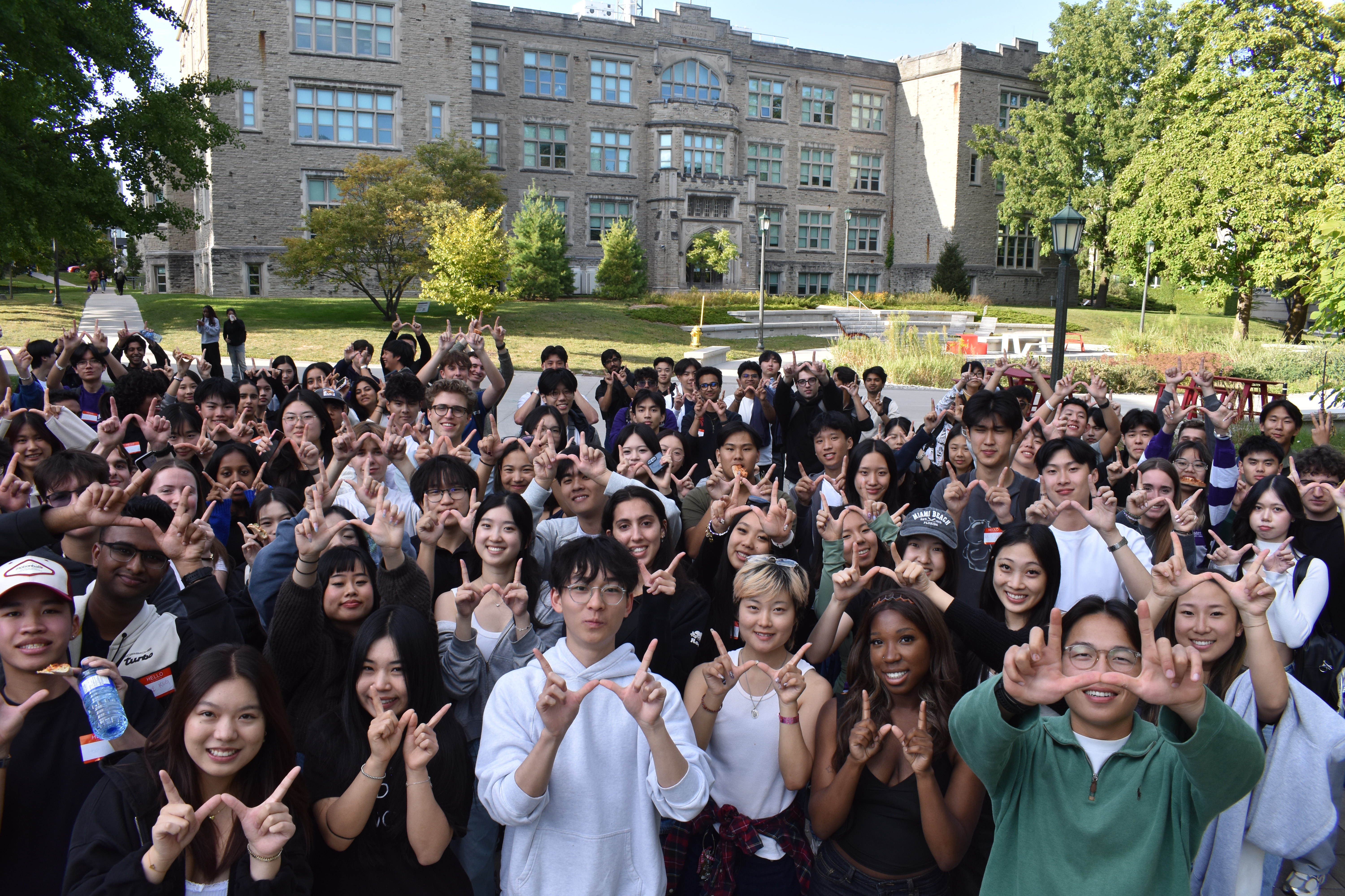 WDS members gathered on campus